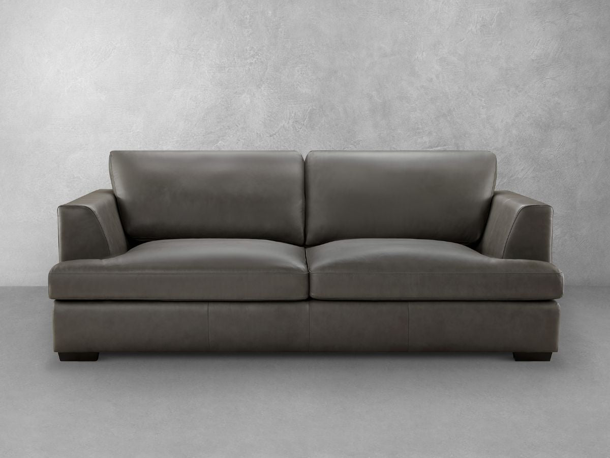 Lisbon Leather Sofa - Dark Gray