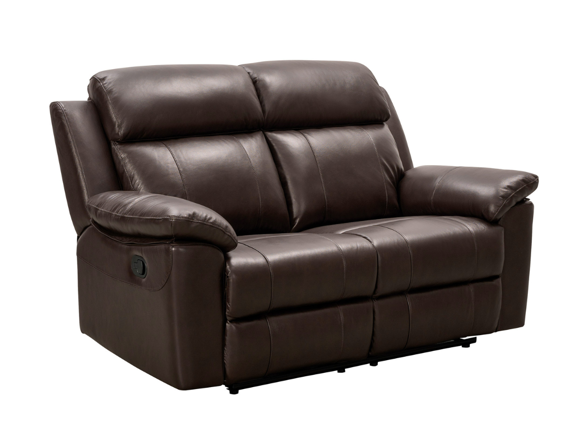 Braylen Top Grain Leather Reclining Loveseat - Brown
