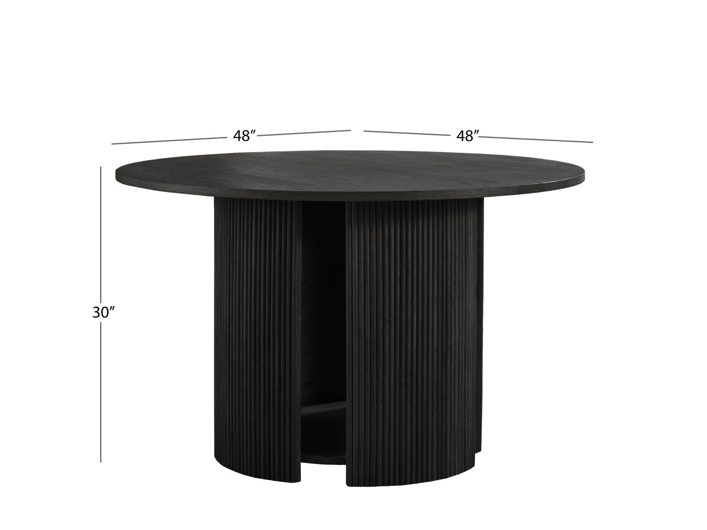 Parker 5-pc Dining Set - Black with White