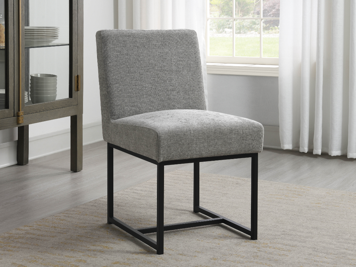 Luxe Fabric Dining Chair - Gray