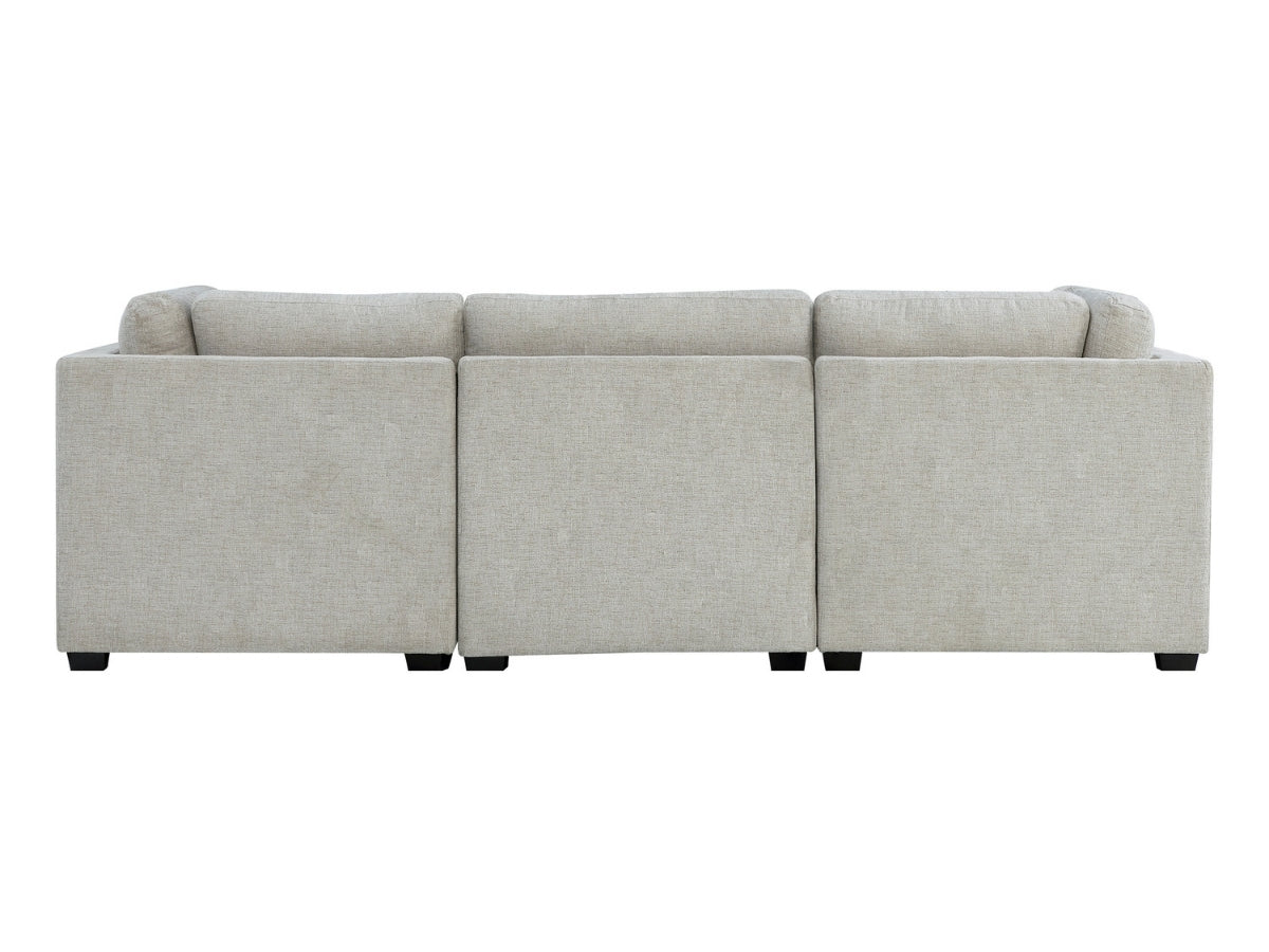 Nixon Fabric 6 Piece Modular Sectional Set - Cream