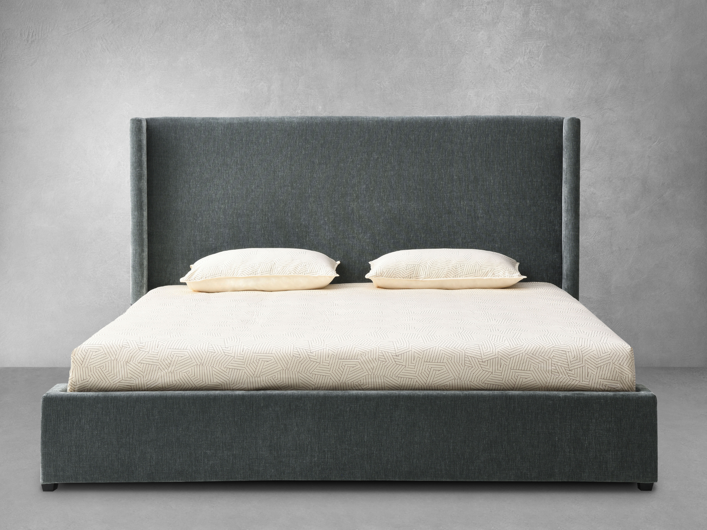 Lennon Upholstered Bed - Charcoal - King