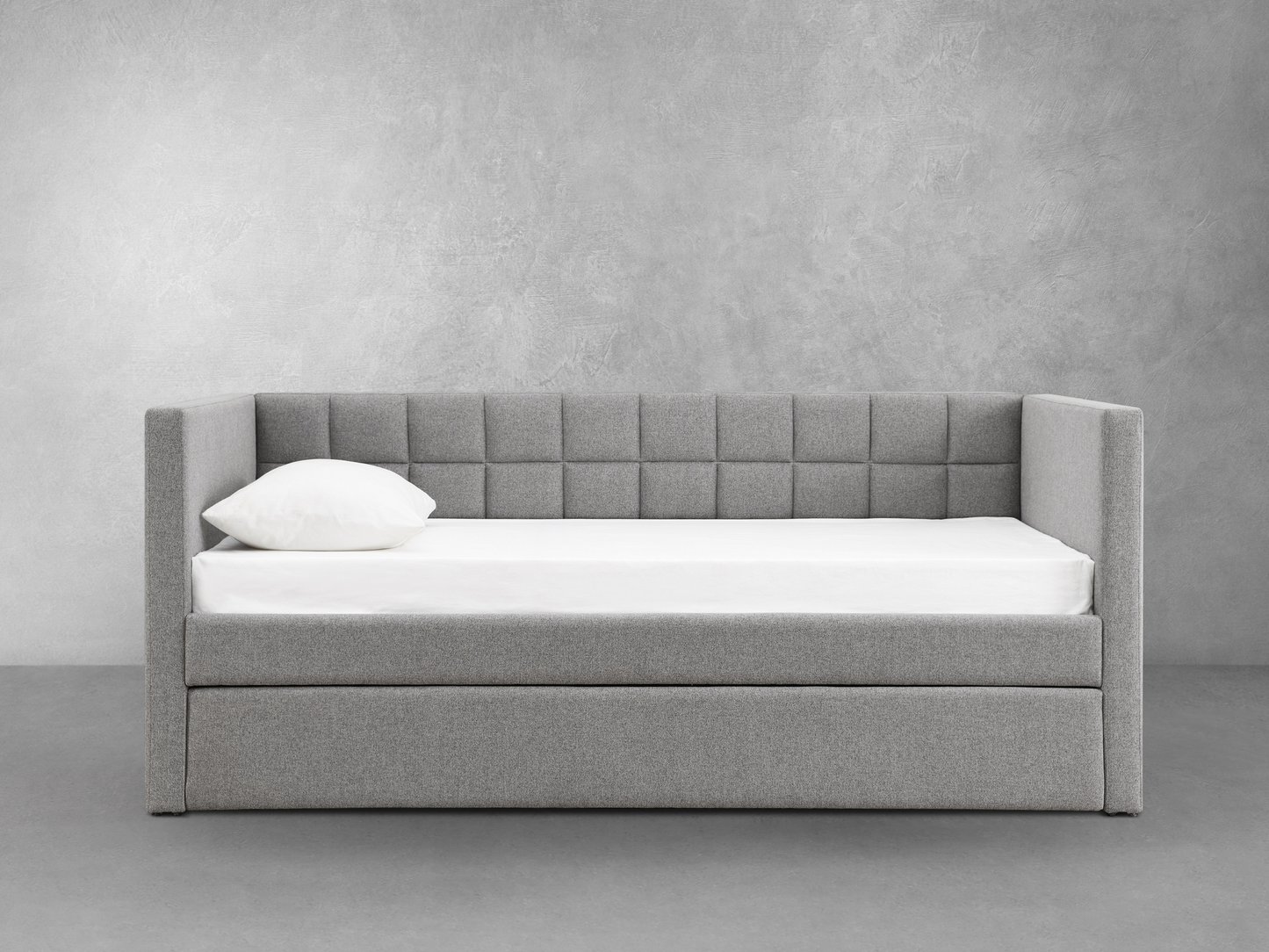 Aveline Upholstered Twin Daybed with Trundle - Gray
