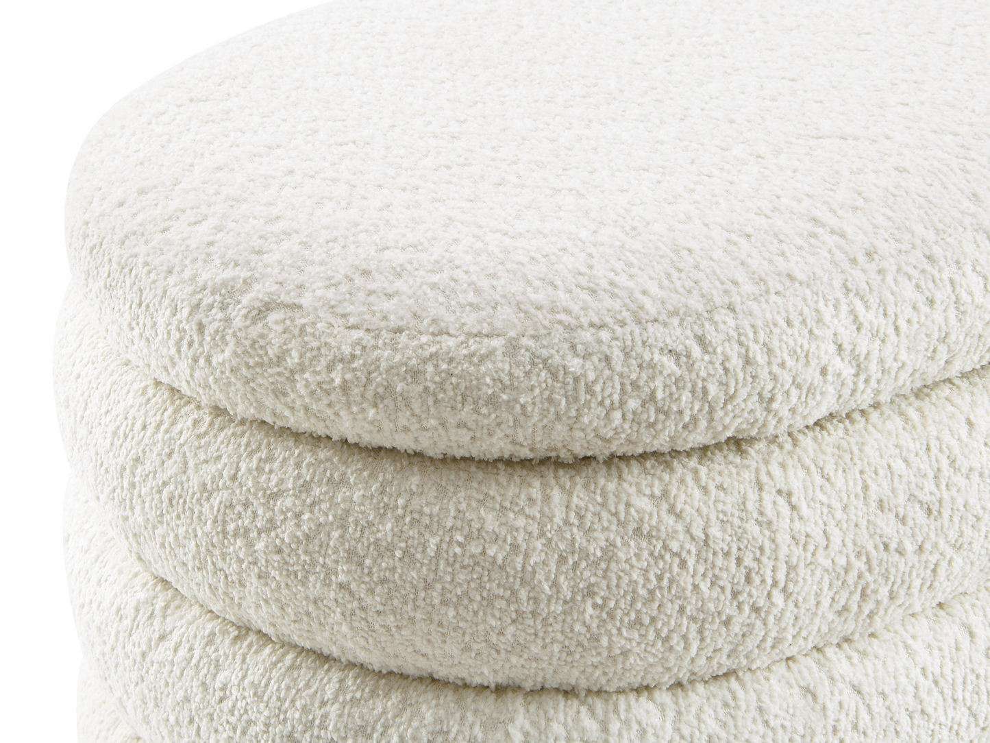 Cleo Storage Bench Ottoman - Ivory