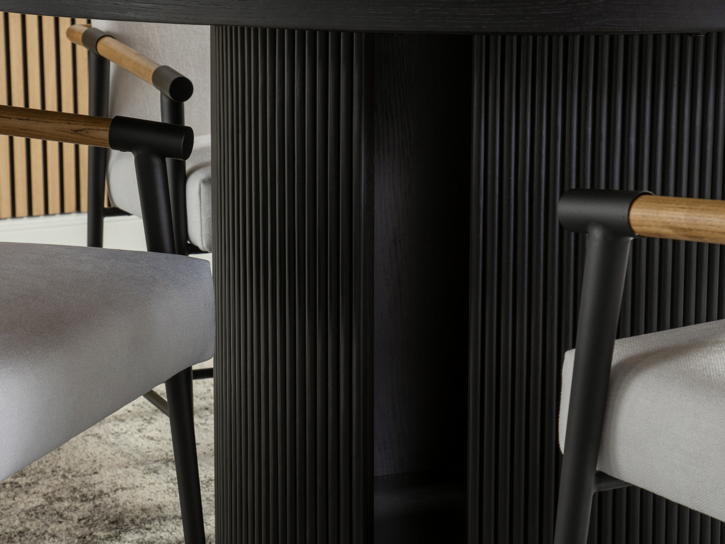 Parker 5-pc Dining Set - Black with White