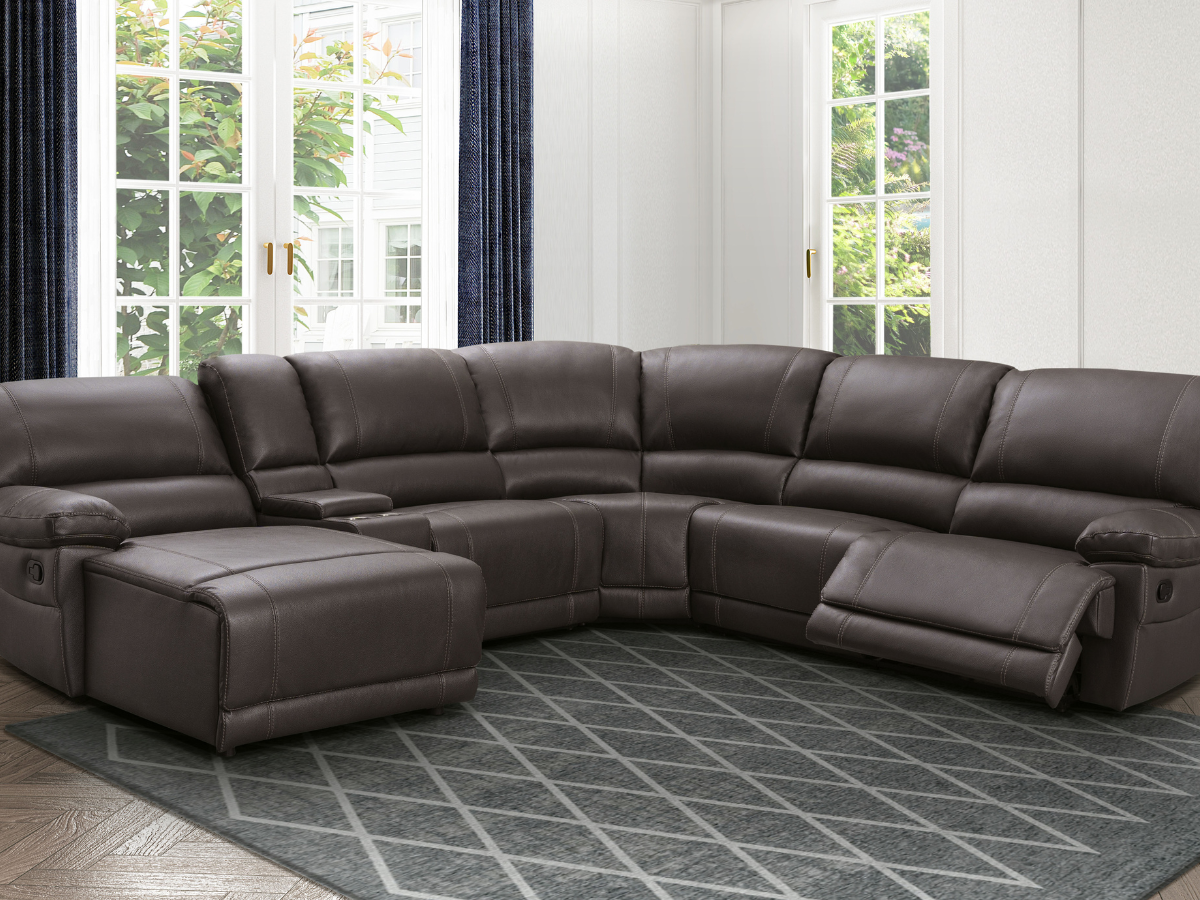 Cooper Manual Reclining Sectional - Brown
