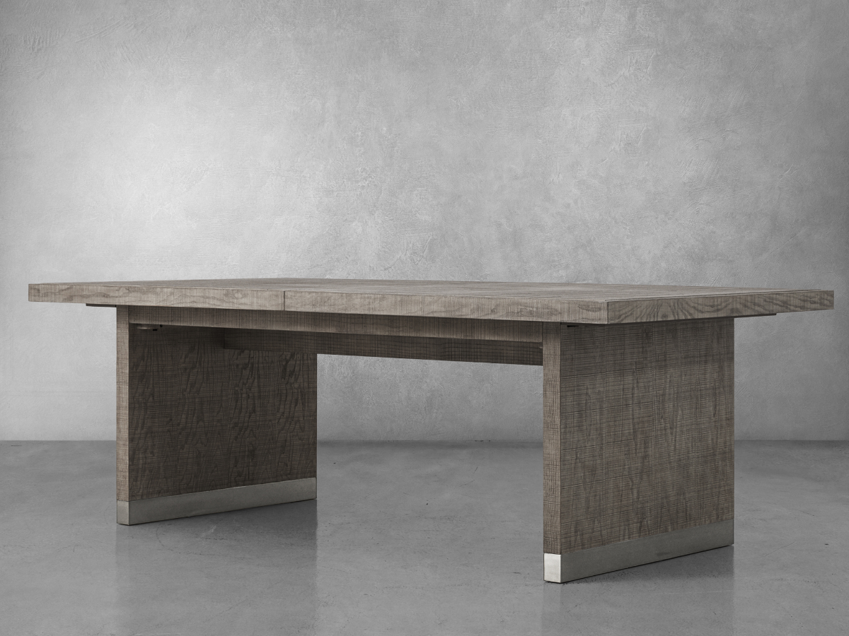 Bacara Modern Classic Wood Brushed Extendable Dining Table - Gray