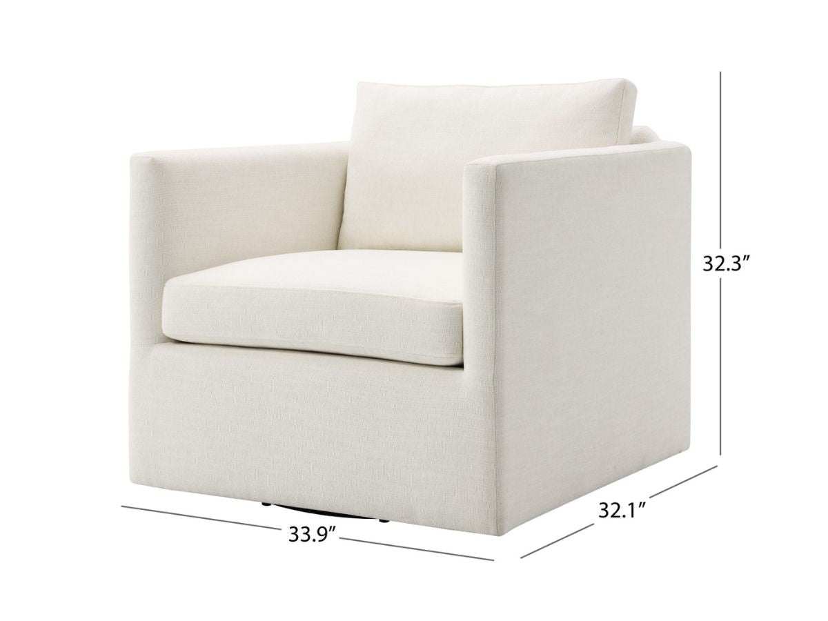 Samson Swivel Chair - Ivory