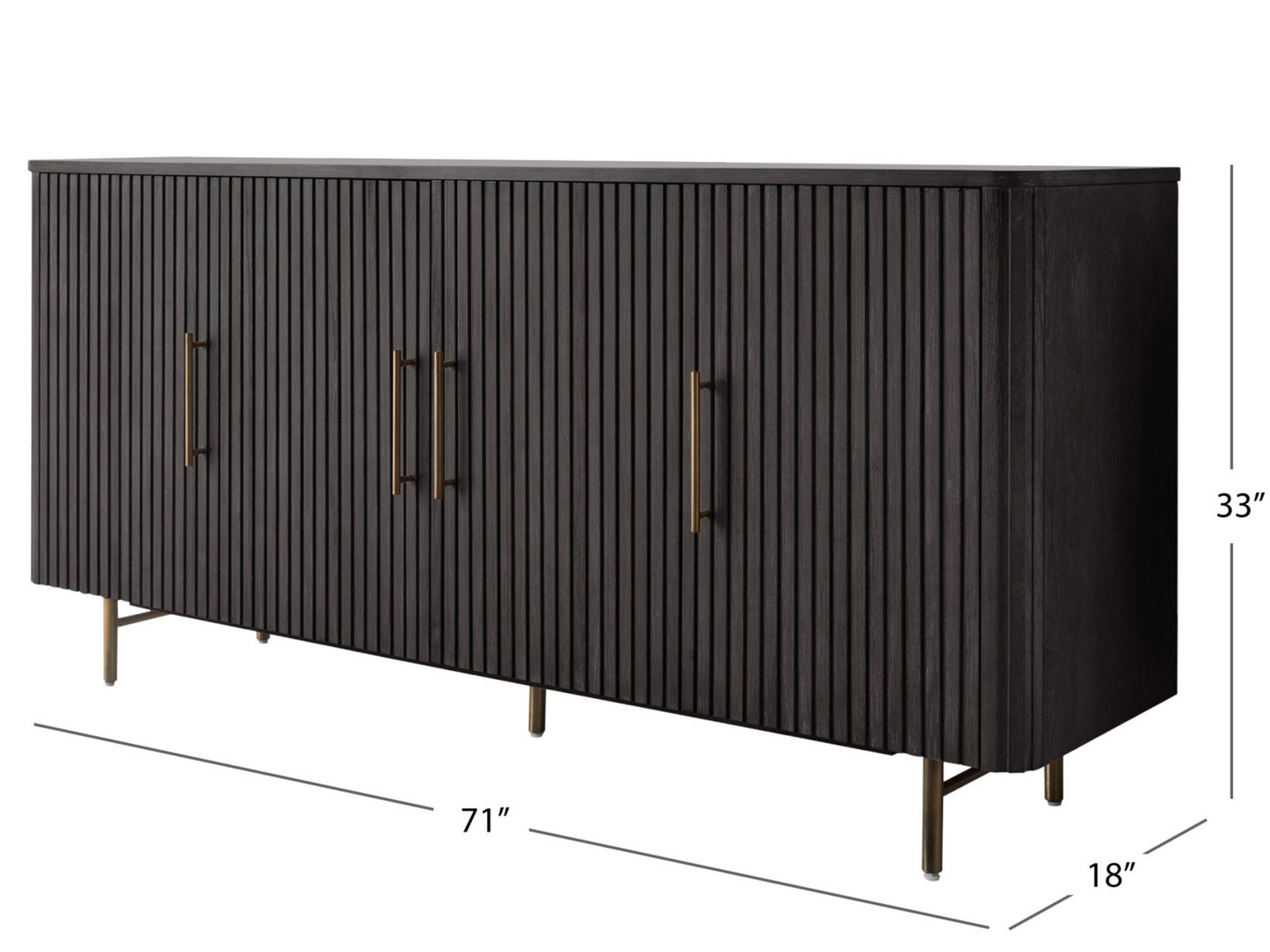 Luna 71" Media Console - Ebony