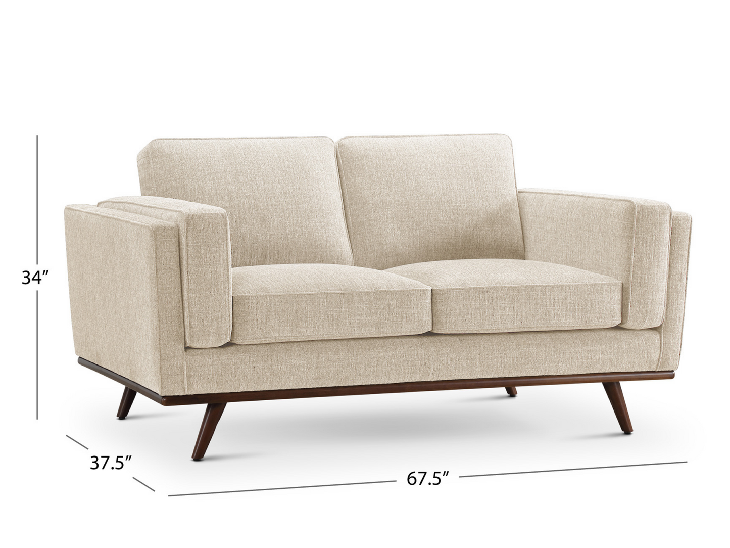 Taverly Fabric Loveseat - Beige