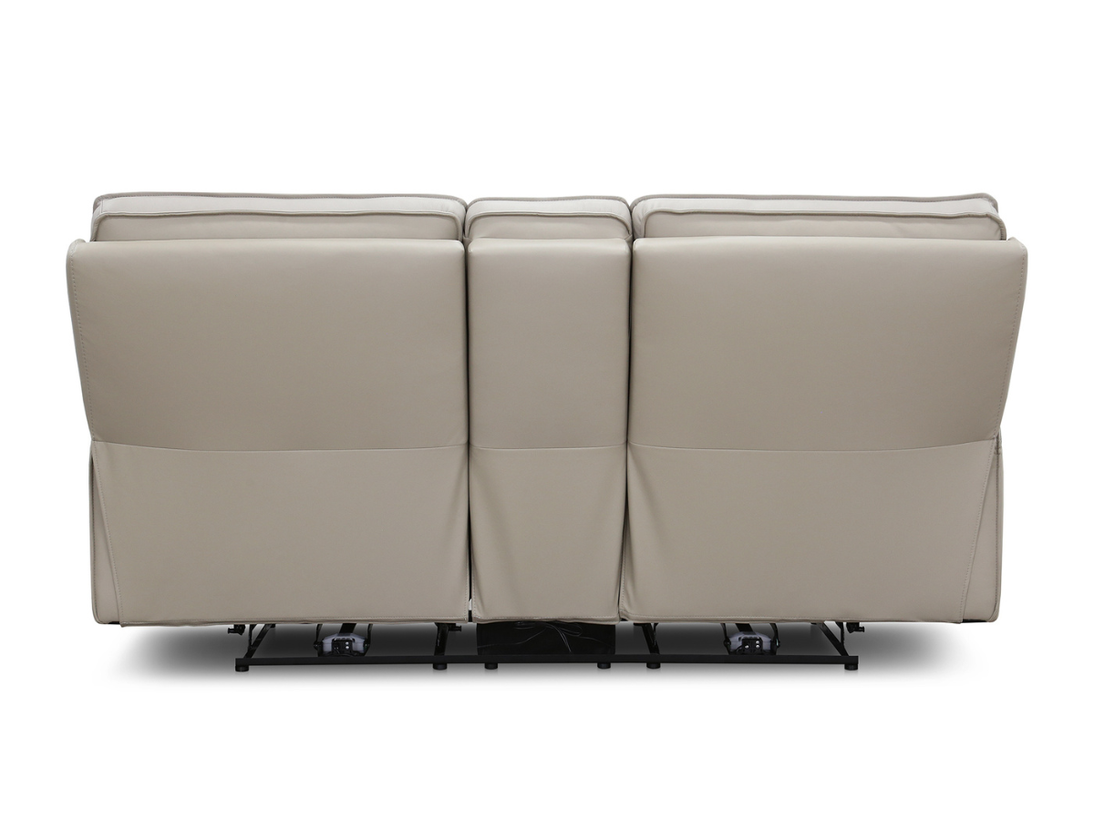 Layton Leather Power Reclining Loveseat - Gray