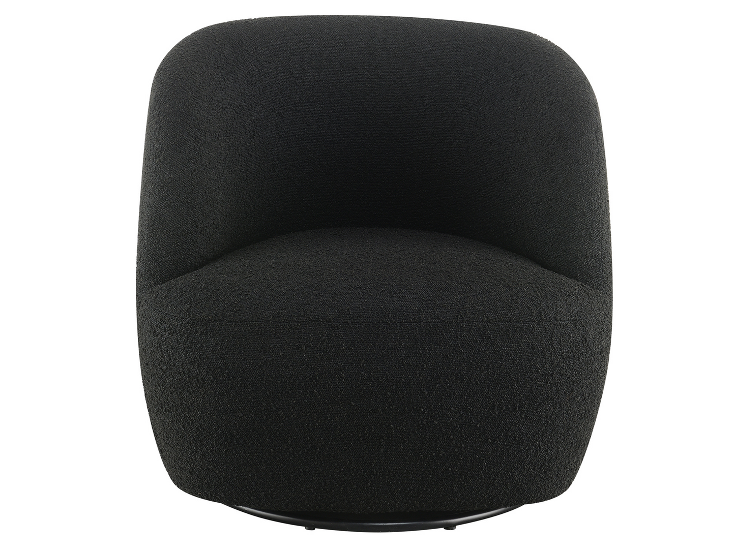 Blair Bouclé Swivel Chair - Black