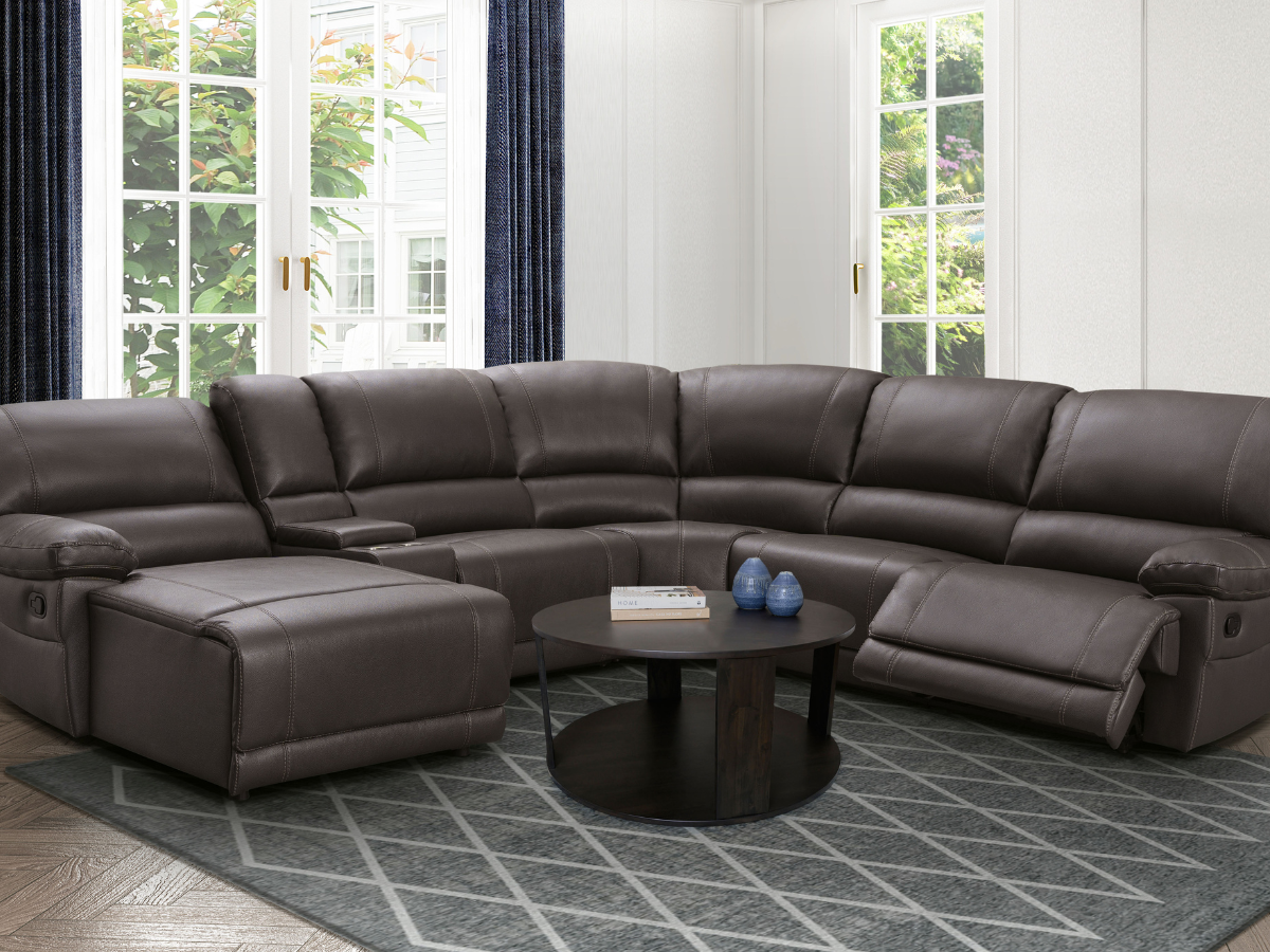 Cooper Manual Reclining Sectional - Brown
