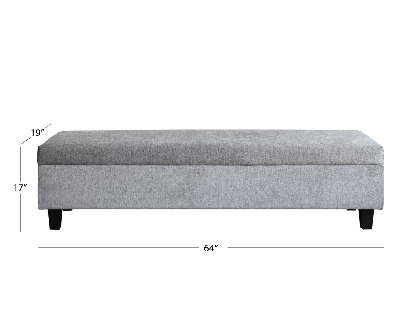 Seneca Upholstered Bench - Gray