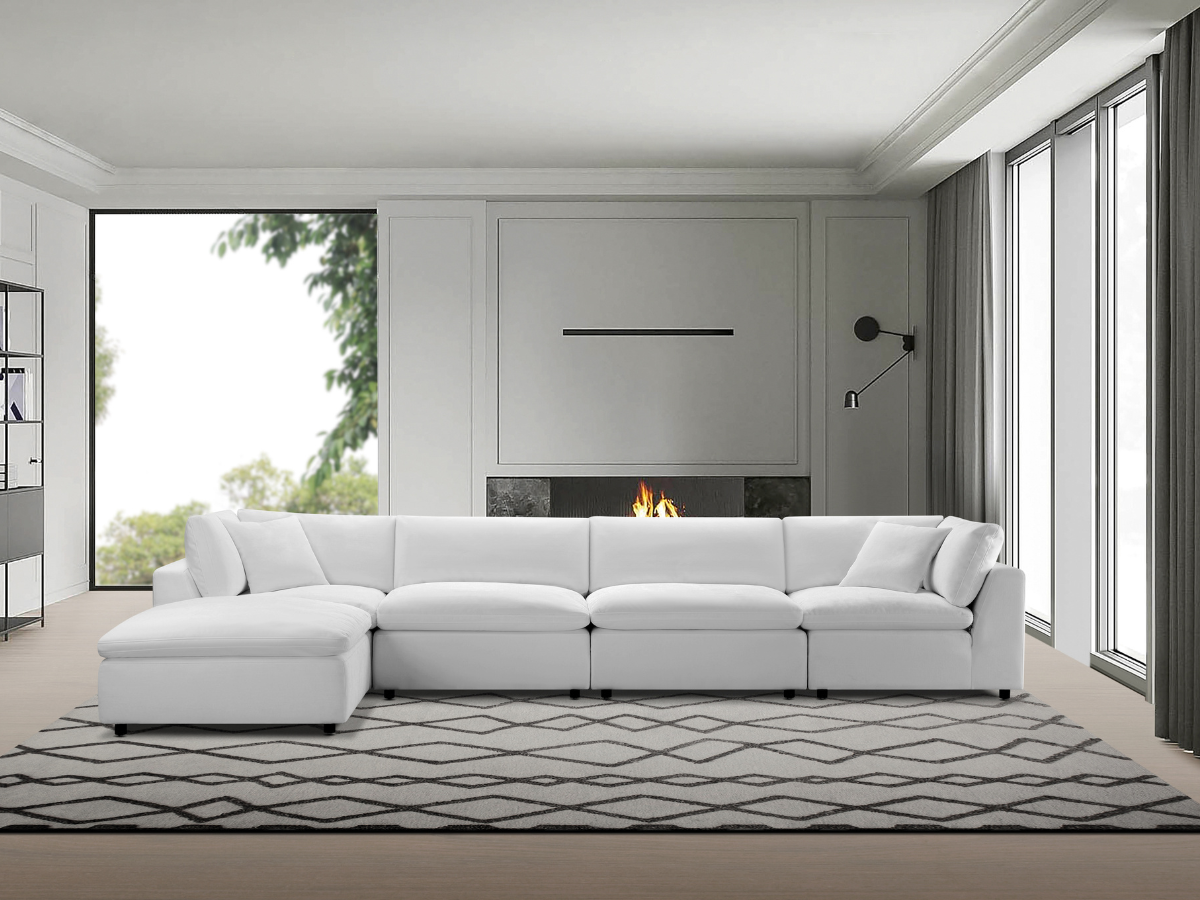 JoJo Fletcher Luxe Feather and Down 5-pc L-Shaped Sectional Set
