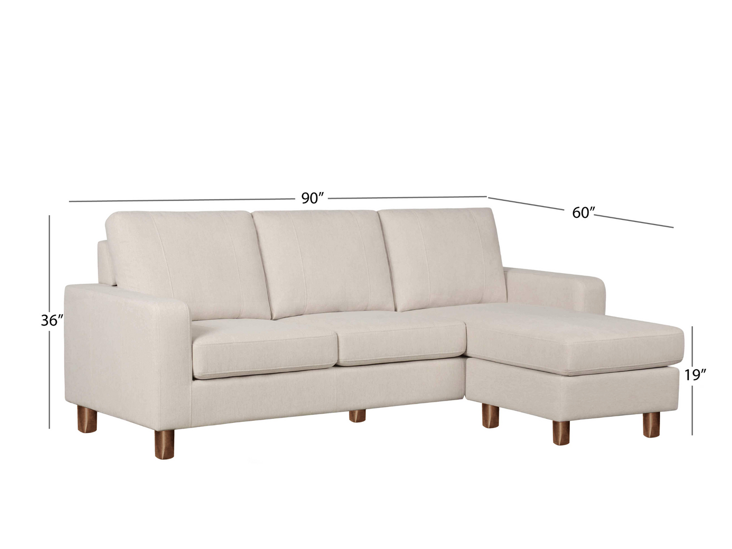 Berkeley Fabric Reversible Sectional And Ottoman