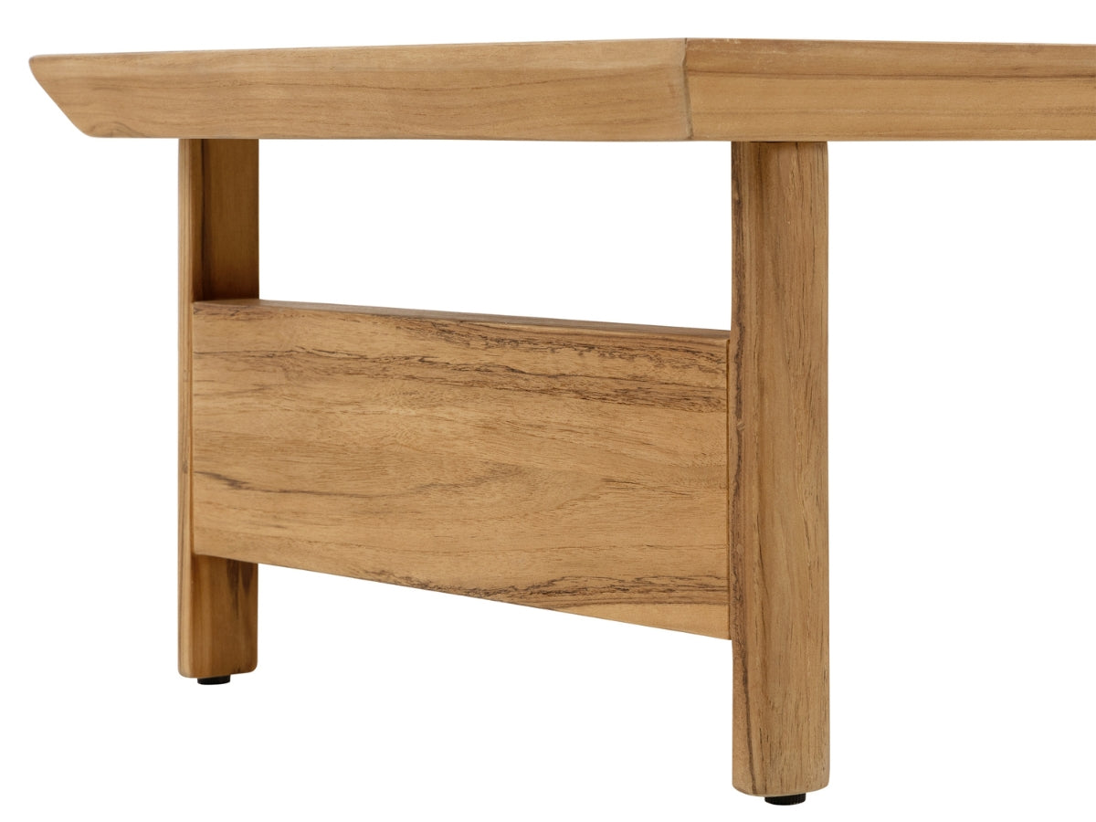 Santino® Outdoor 15-Piece Estate Collection - White Fabric with Teak Frame