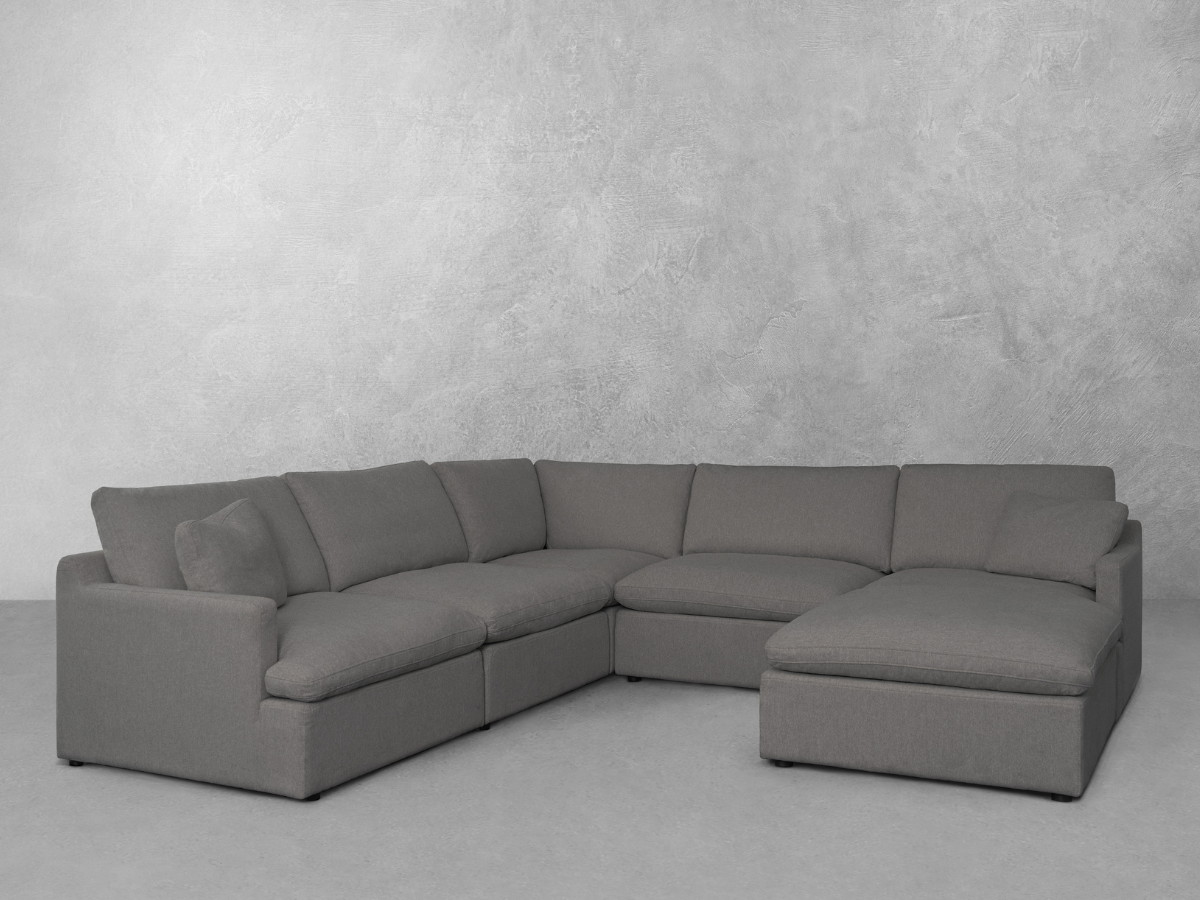Capri Feather and Down 6-pc Modular Sectional - Gray