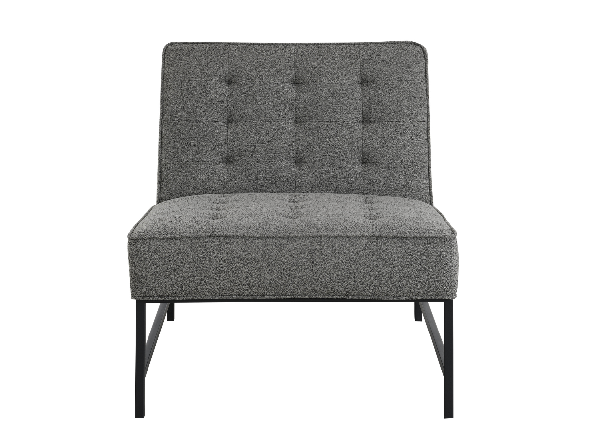 Astor Tufted Fabric Chair - Dark Gray