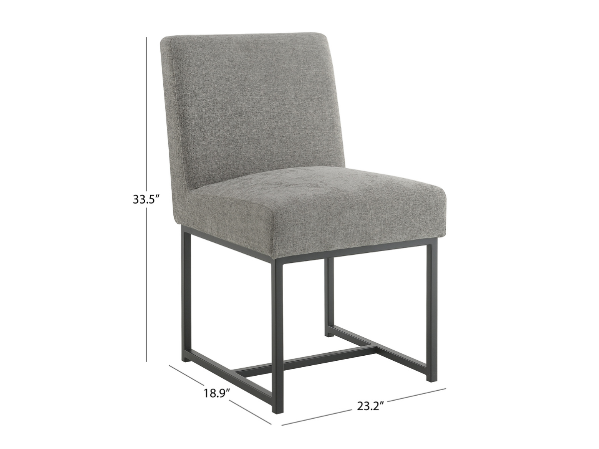 Luxe Fabric Dining Chair - Gray