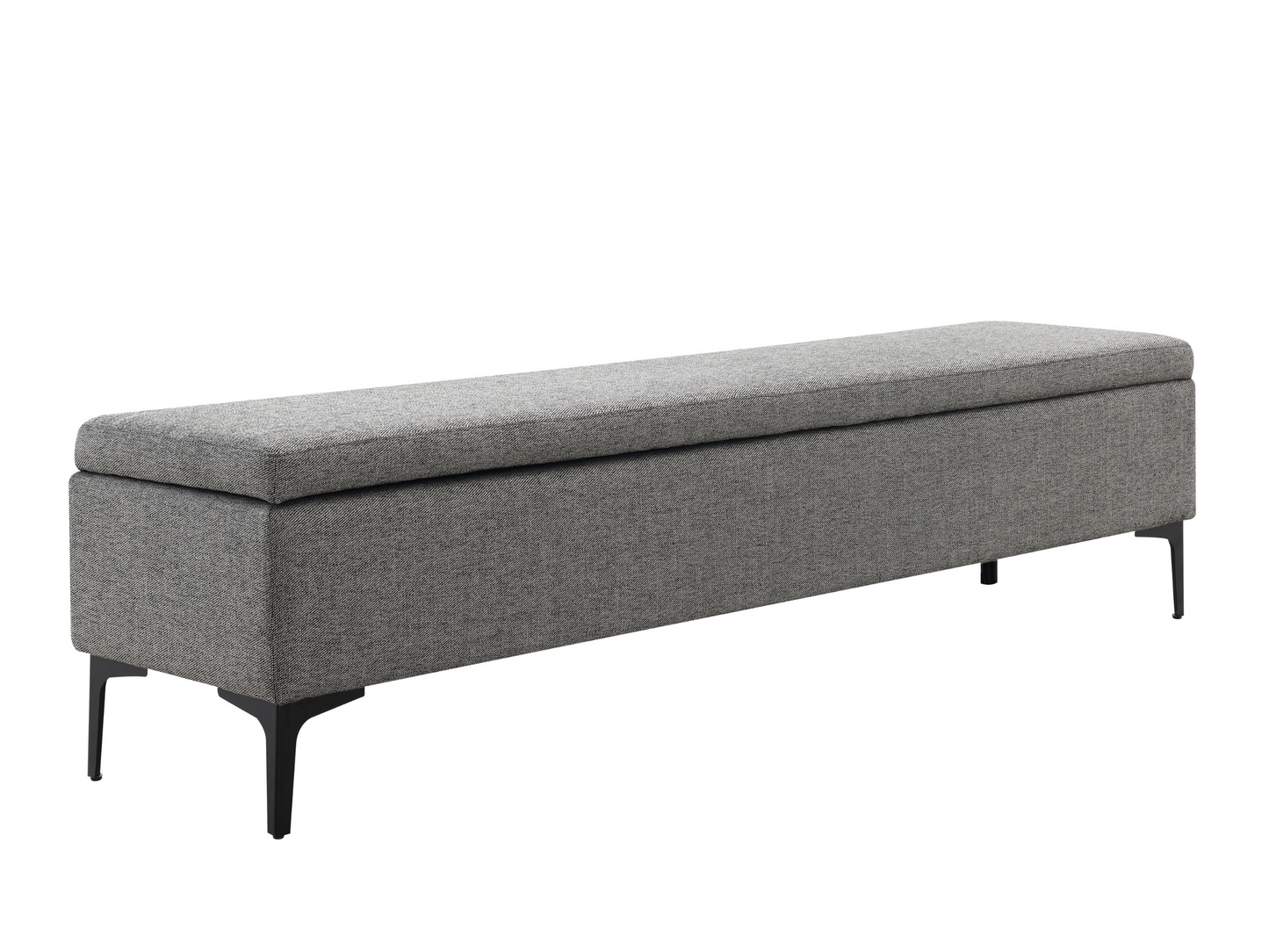 Evella Upholstered Storage Bench - Gray - King
