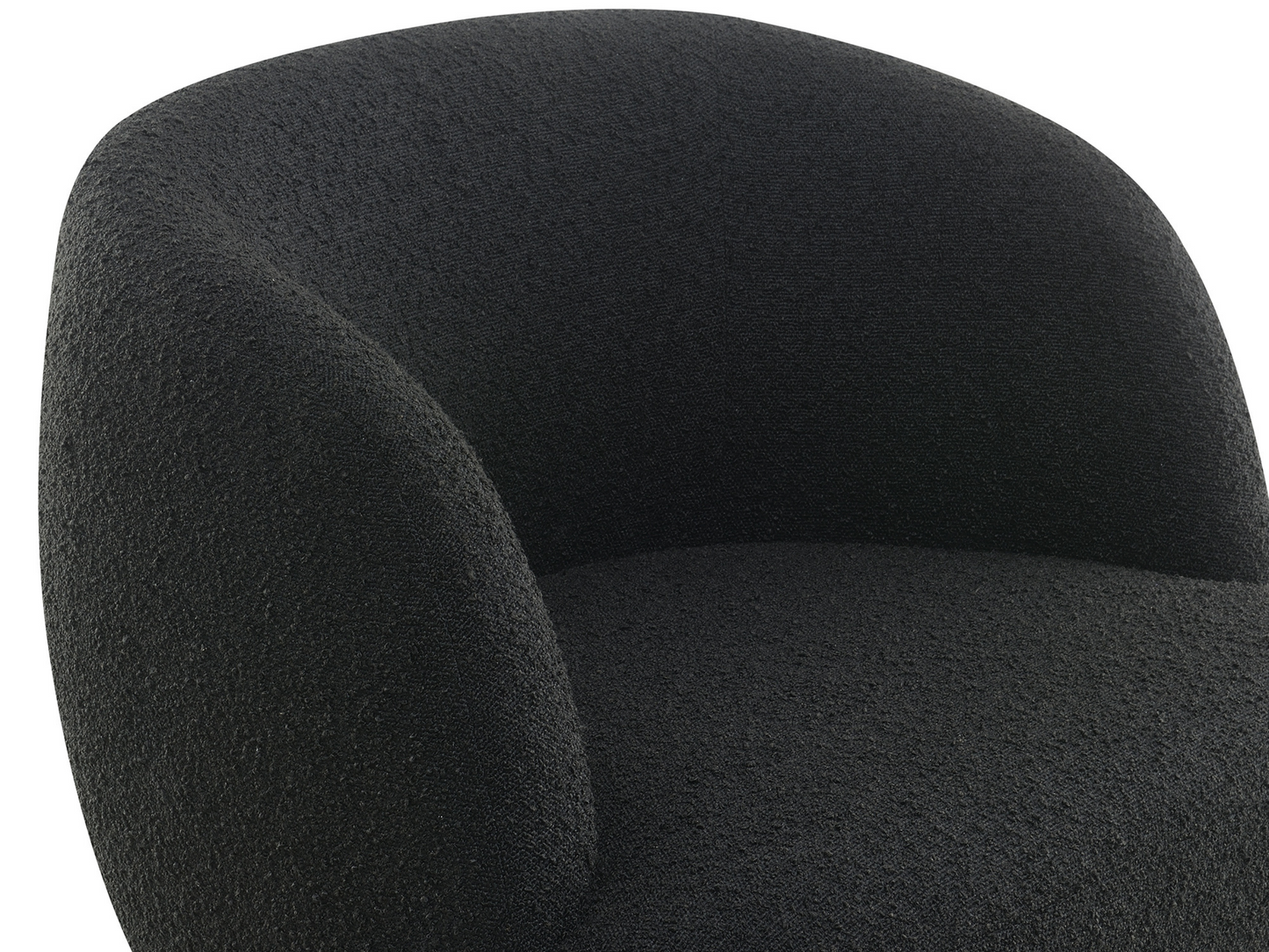 Blair Bouclé Swivel Chair - Black