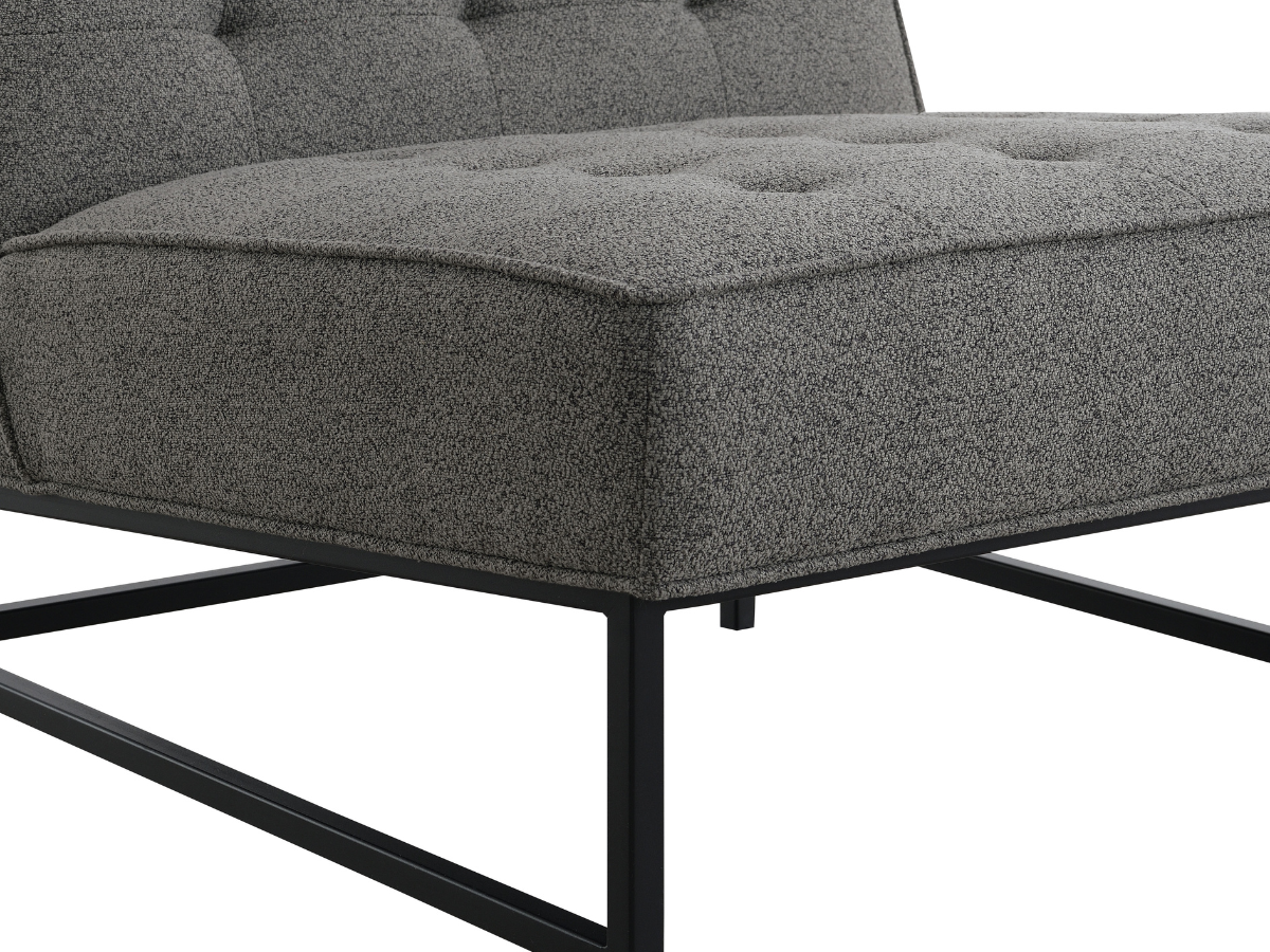 Astor Tufted Fabric Chair - Dark Gray