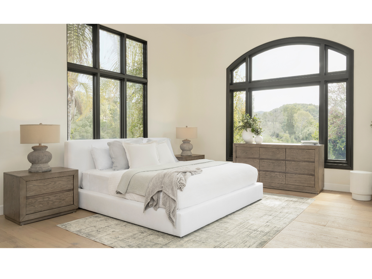 Luxe Upholstered Bed - Gray - King