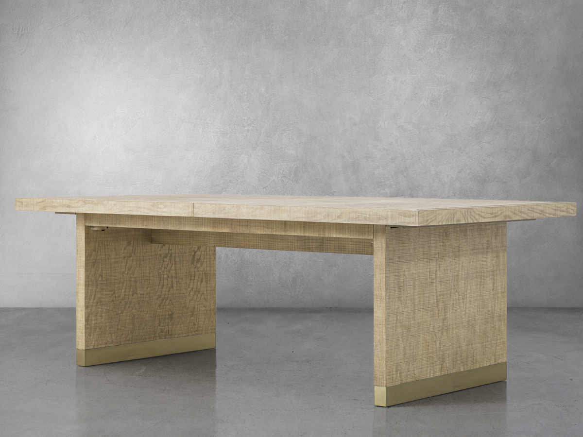 Bacara Modern Classic Wood Brushed Extendable Dining Table - Natural