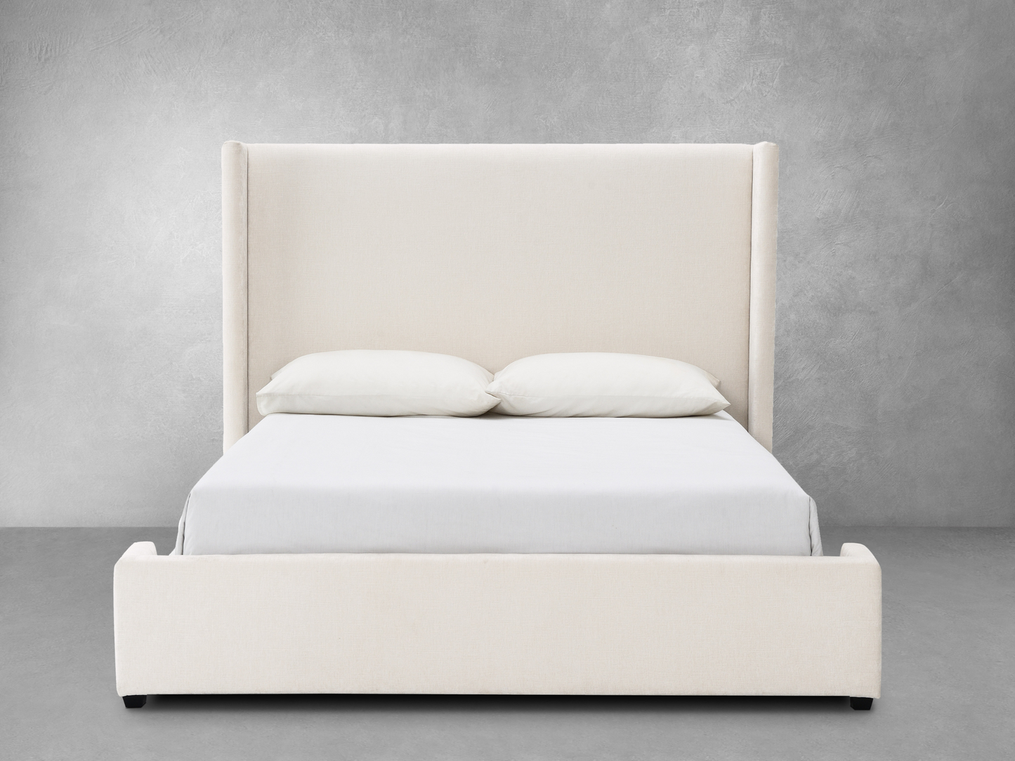 Lennon Upholstered Bed - Ivory - Queen