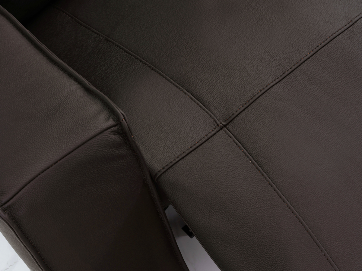 Layton Leather Power Recliner - Brown