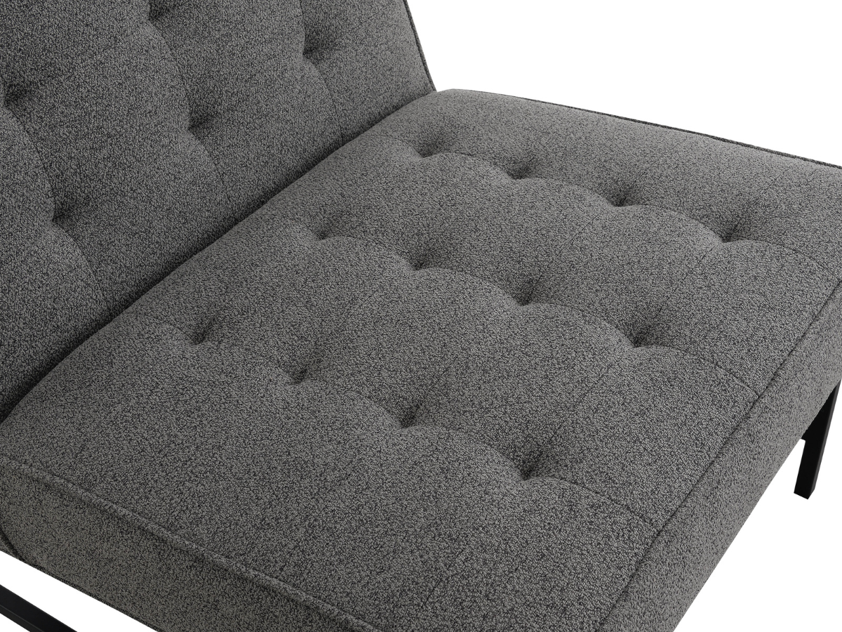 Astor Tufted Fabric Chair - Dark Gray