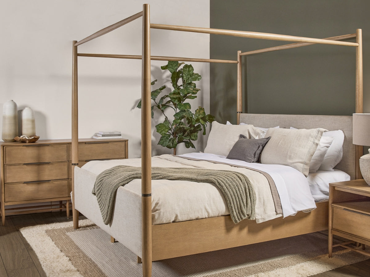 Details by Becki Owens, Charlotte Canopy Bed - Blonde - Queen
