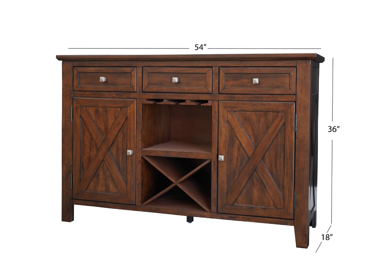Theodore 8-pc Dining Set with Server - Brown