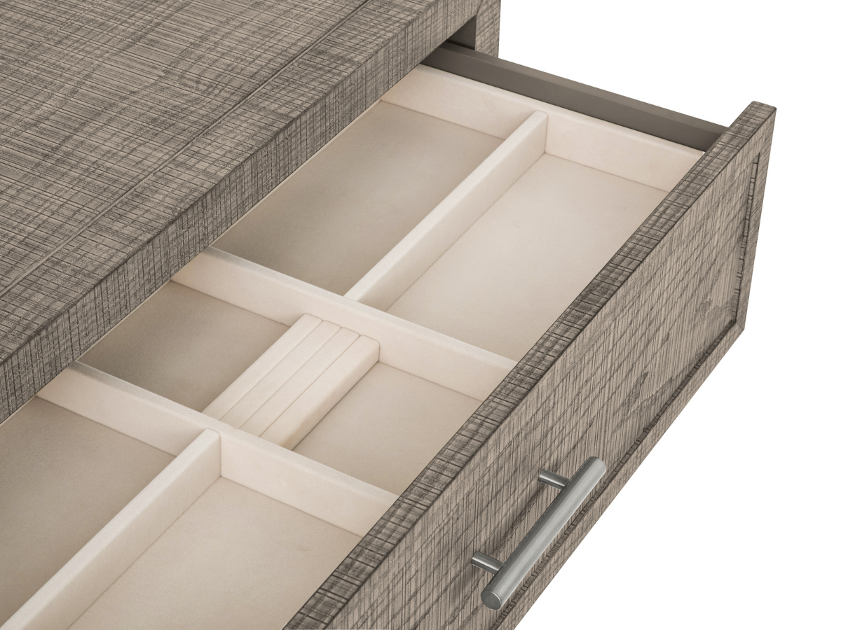 Bacara Modern Classic Wood Brushed 6-Drawer Dresser 72' - Gray