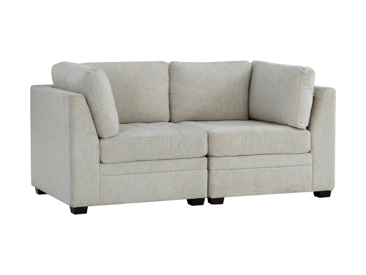 Nixon Fabric 6 Piece Modular Sectional Set - Cream