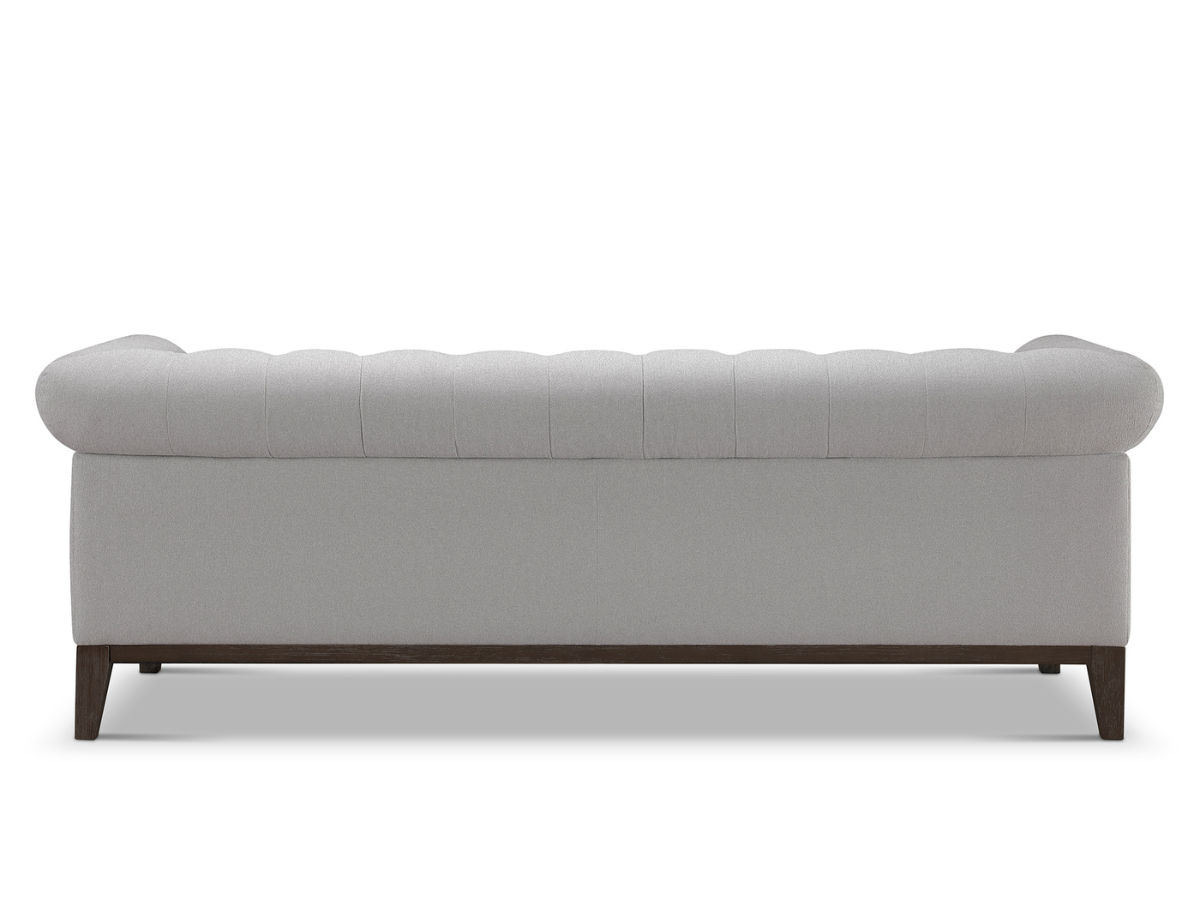 Gwen Stain Resistant Fabric Chesterfield Sofa - Light Gray