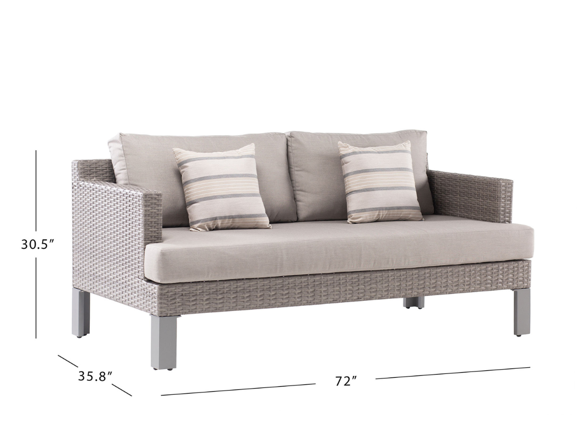 Montecito® Outdoor Patio Sofa with Sunbrella Fabric - Beige