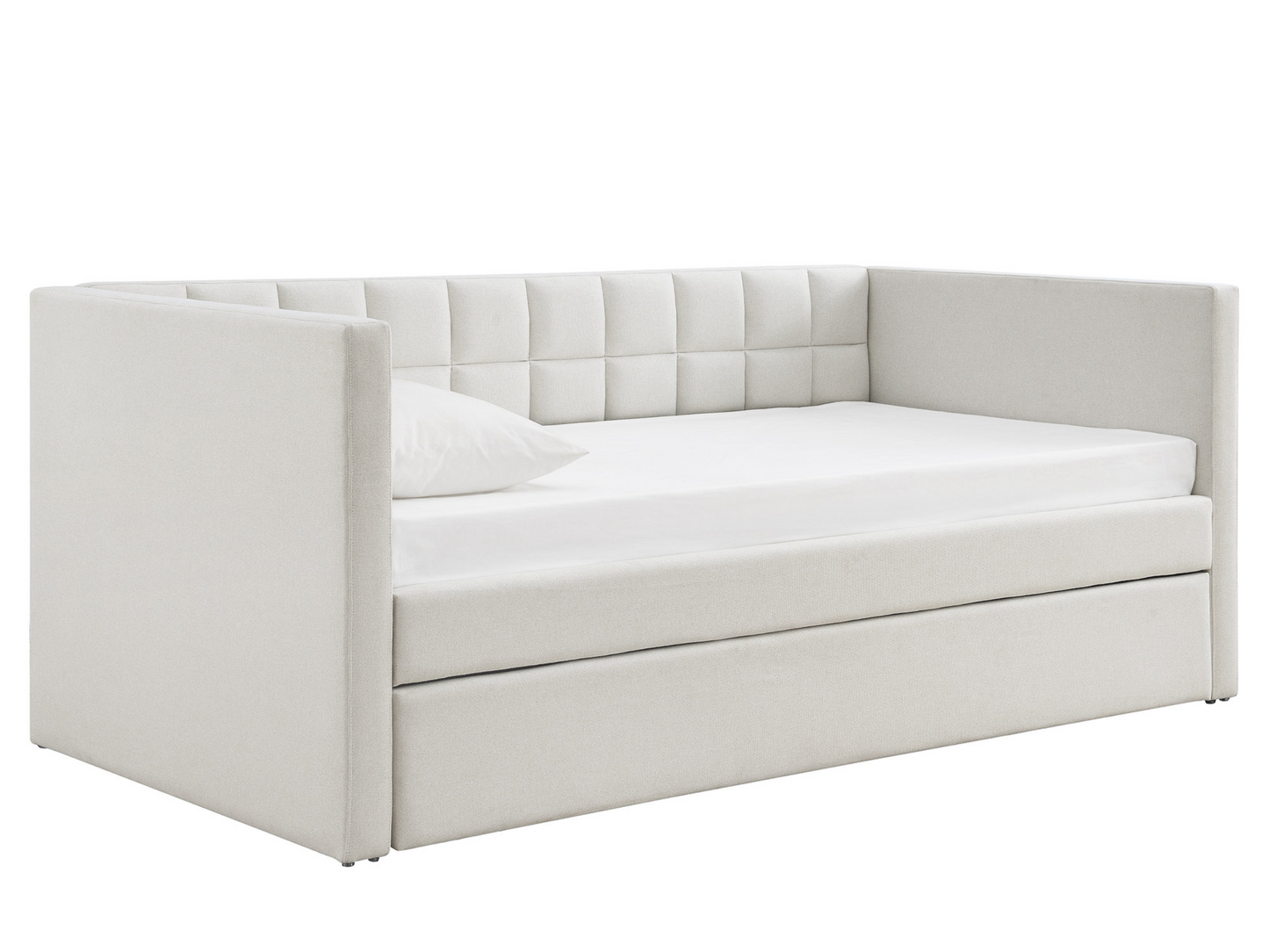 Aveline Upholstered Twin Daybed with Trundle - Ivory