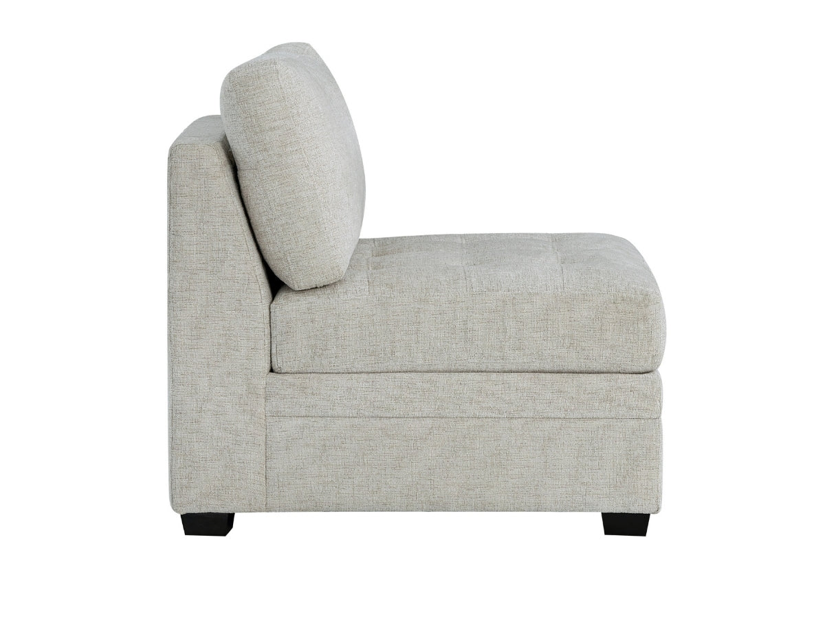 Nixon Fabric 6 Piece Modular Sectional Set - Cream