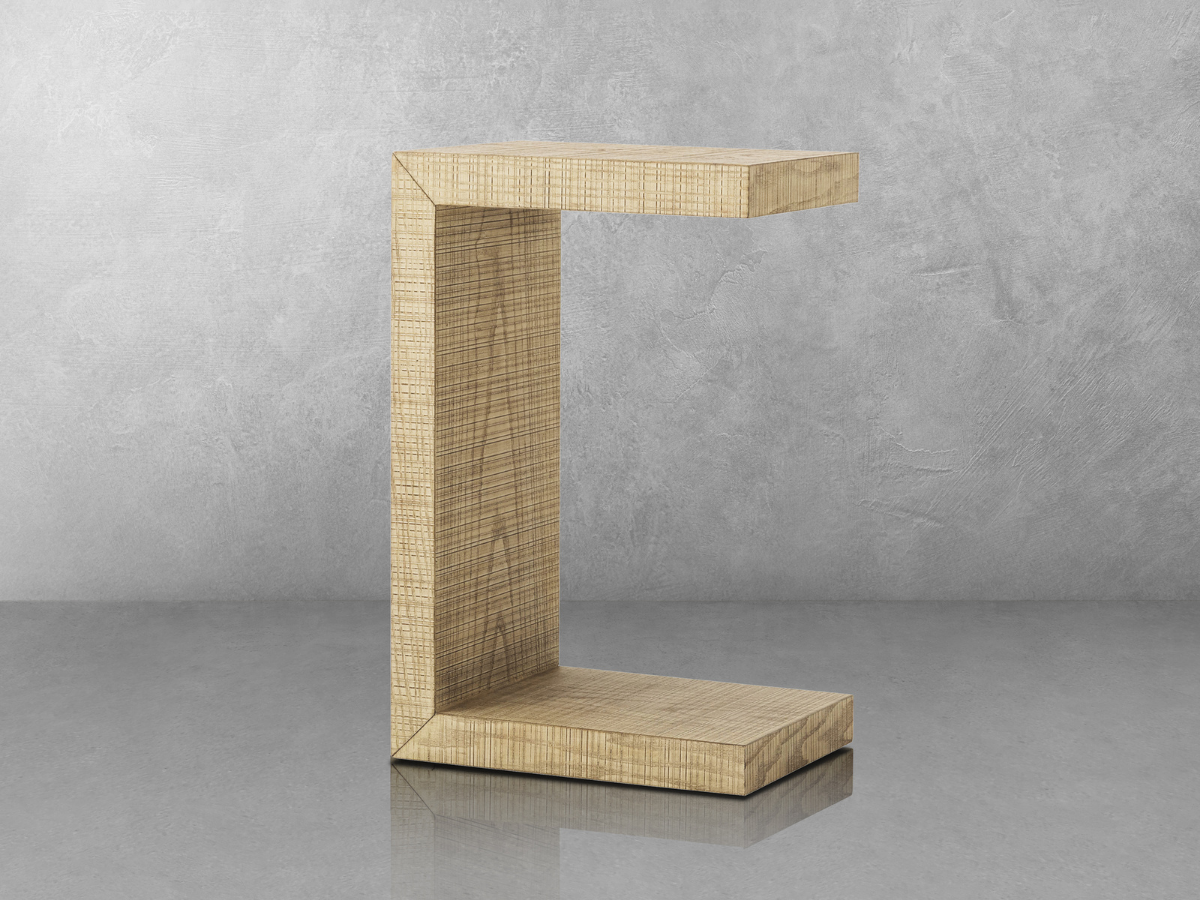 Bacara Modern Classic Wood Pull Up End Table - Natural