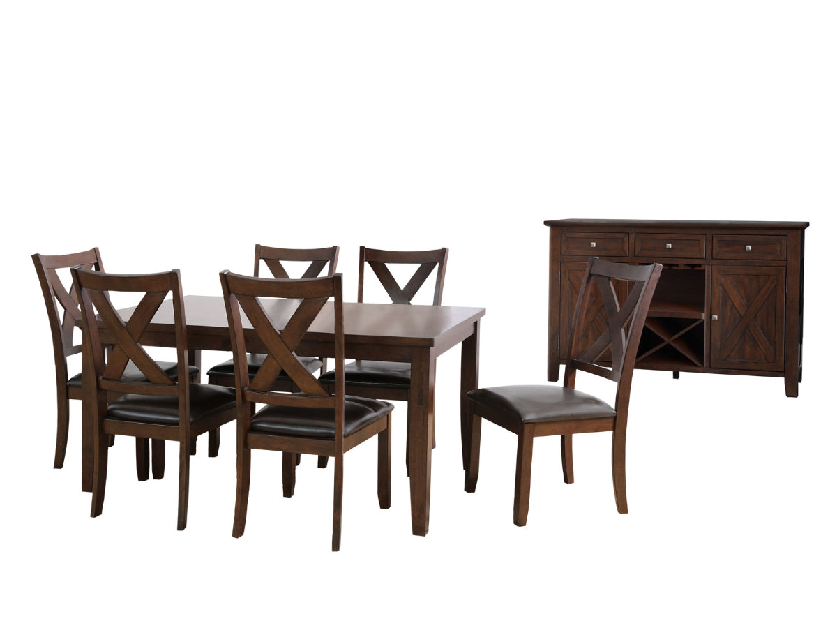 Theodore 8-pc Dining Set with Server - Brown