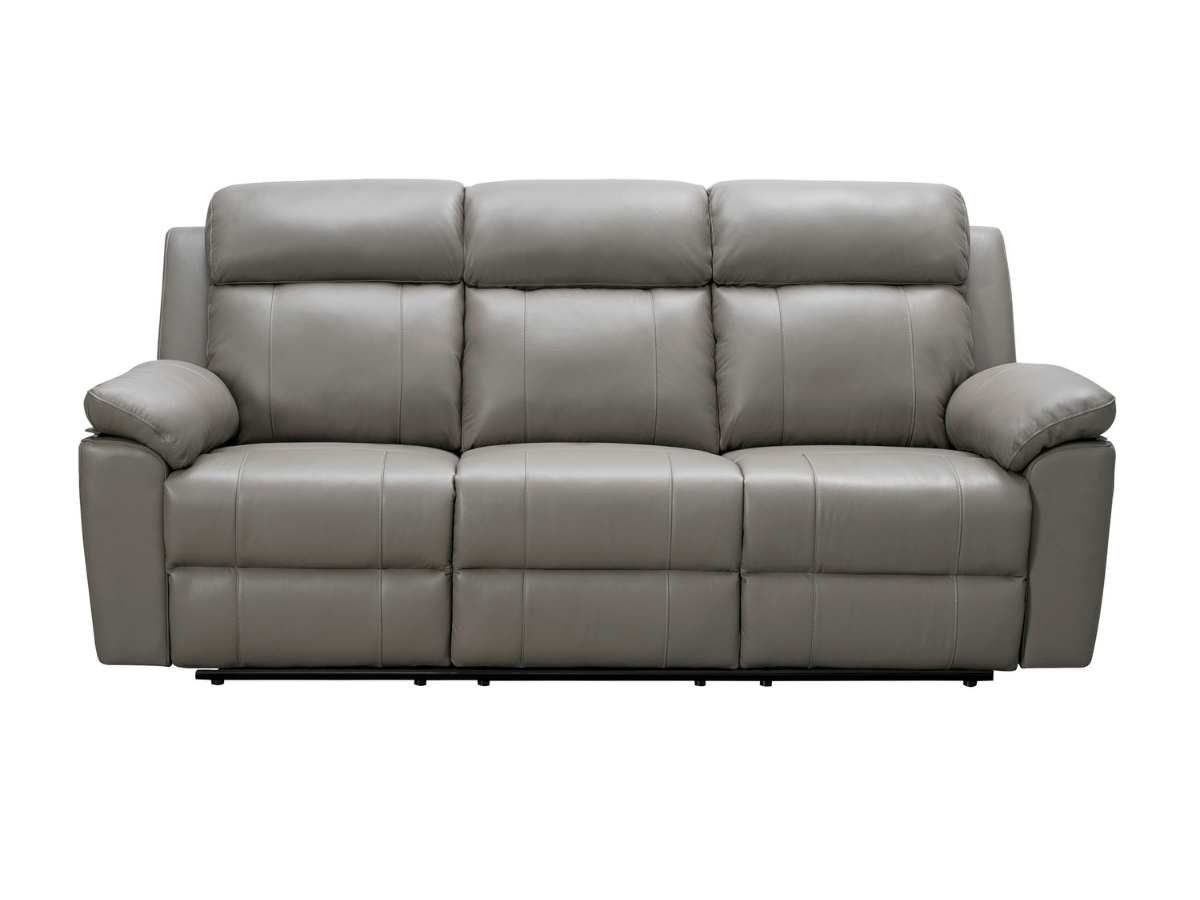 Braylen Top Grain Leather Reclining Sofa - Gray
