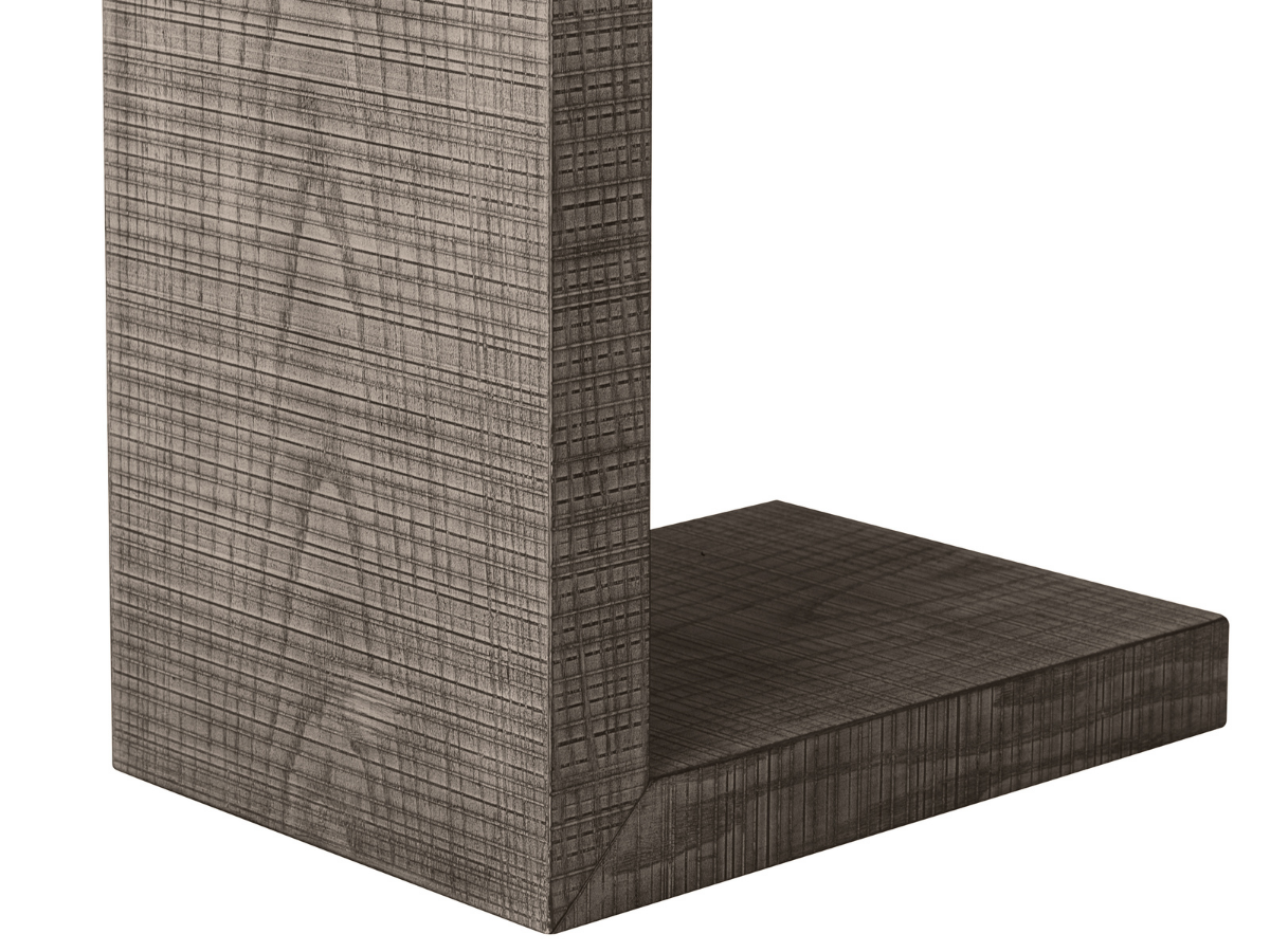 Bacara Modern Classic Wood Pull Up End Table - Gray