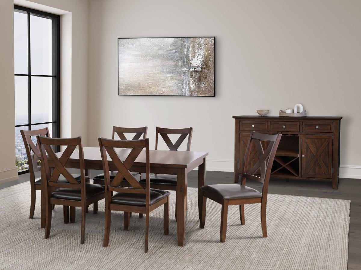 Theodore 8-pc Dining Set with Server - Brown