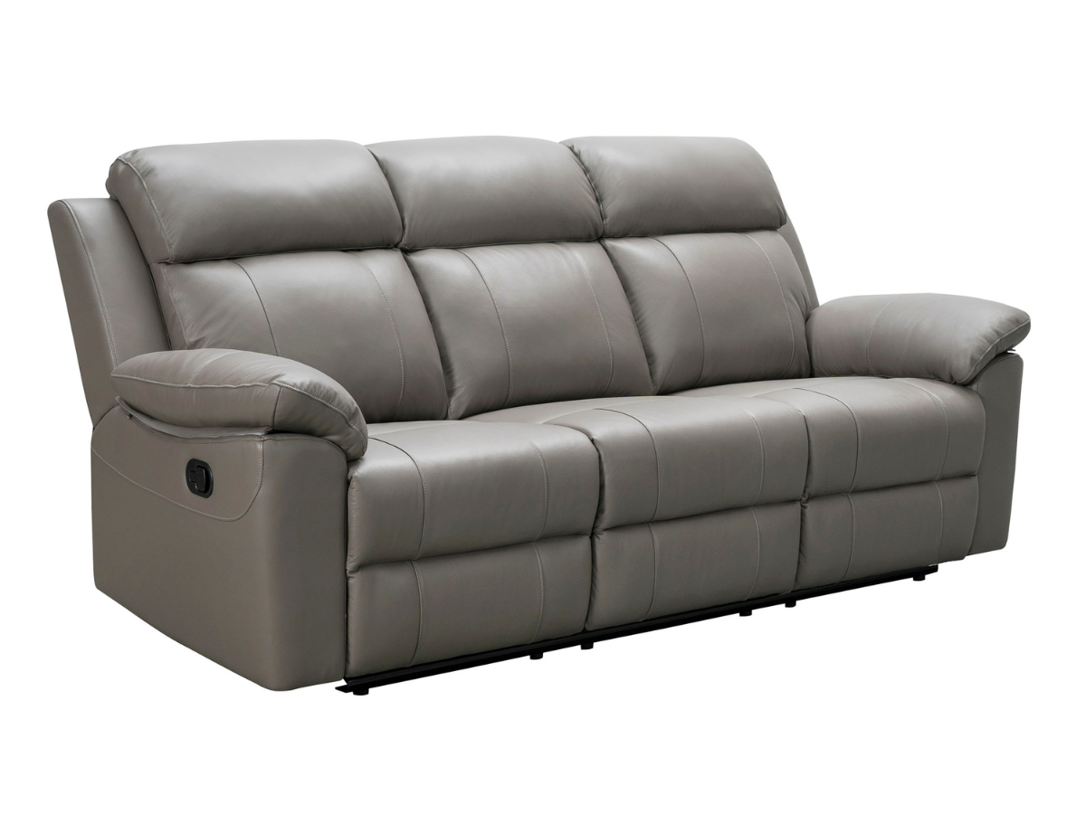 Braylen Top Grain Leather Reclining Sofa - Gray