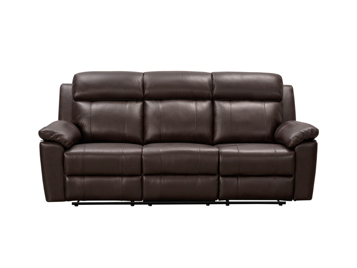 Braylen Top Grain Leather Reclining Sofa - Brown