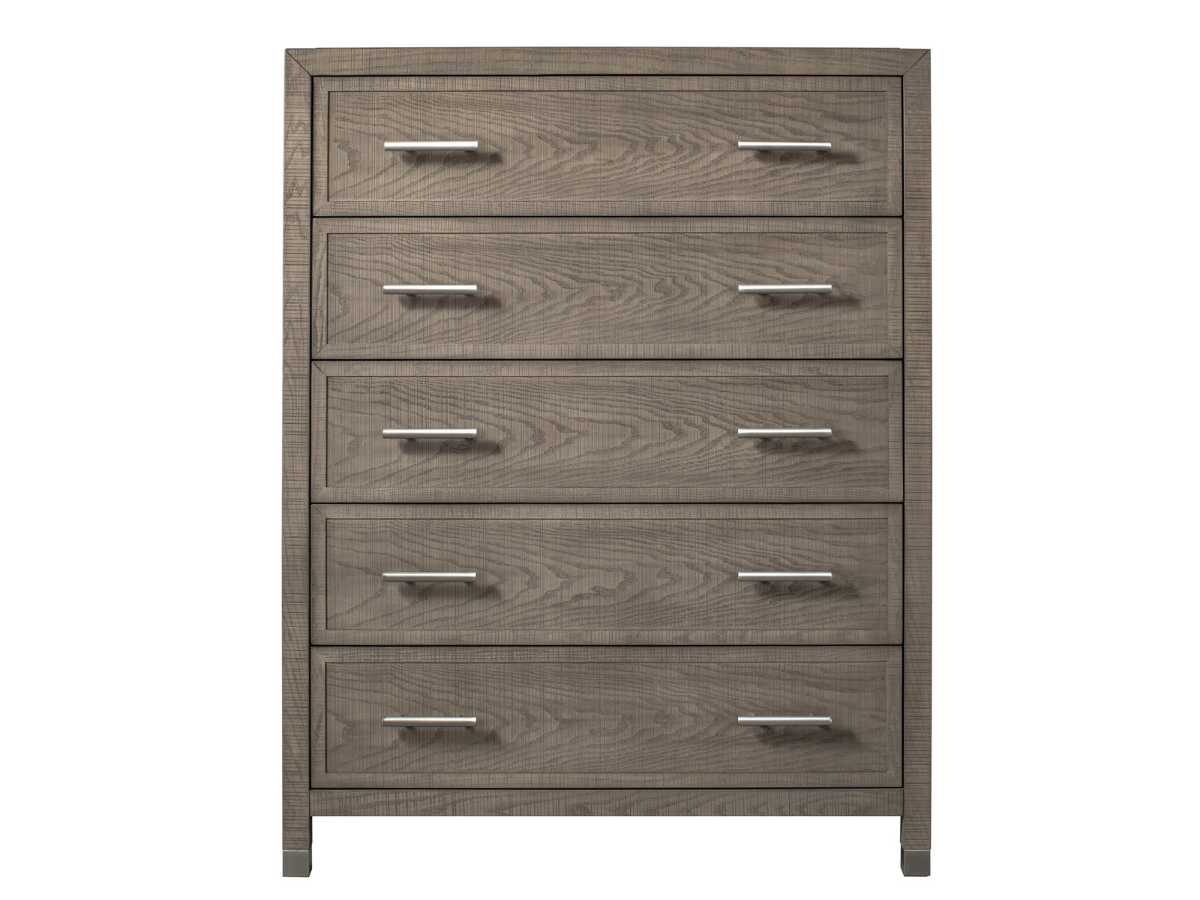 Bacara Modern Classic Wood Brushed 5-Drawer Chest 42' - Natural