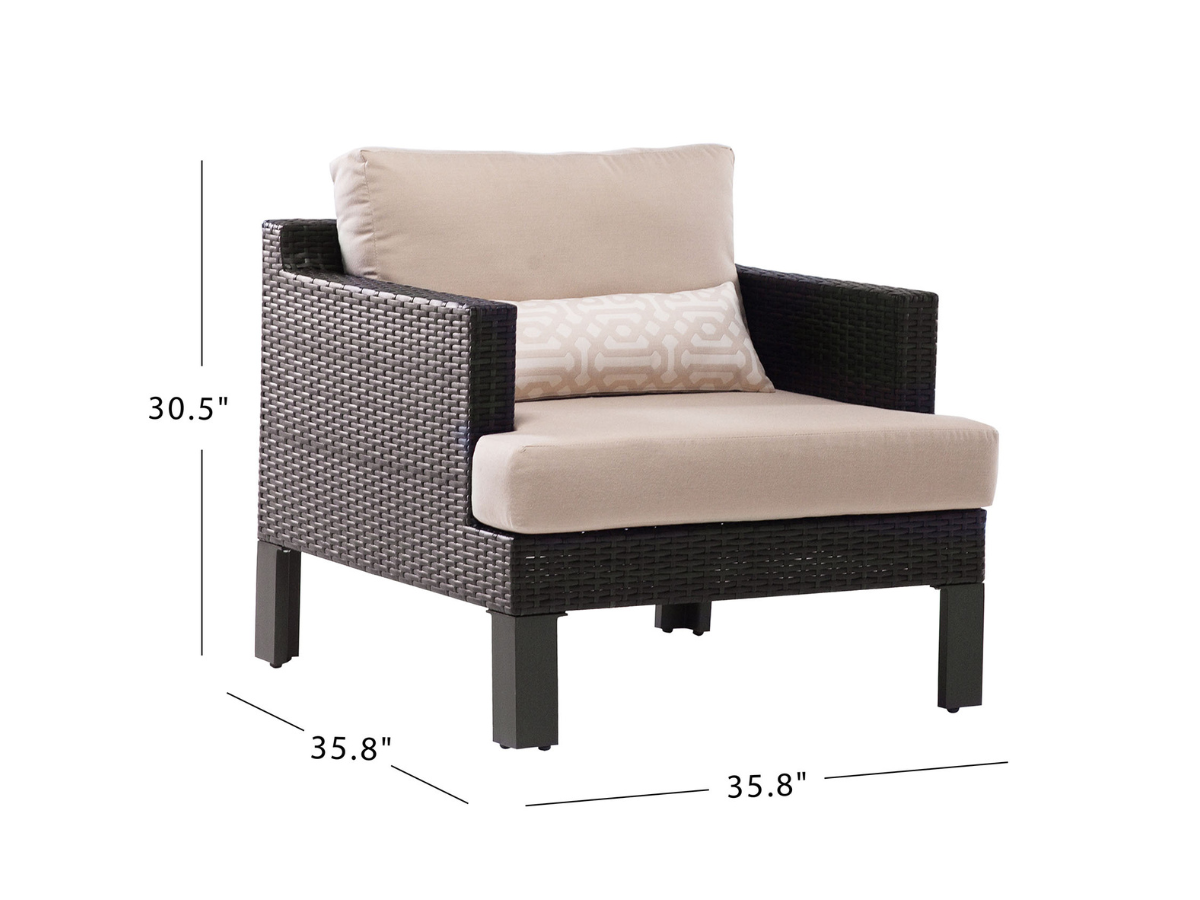Montecito® Outdoor Patio Chair with Sunbrella Fabric (Set Of 2) - Beige