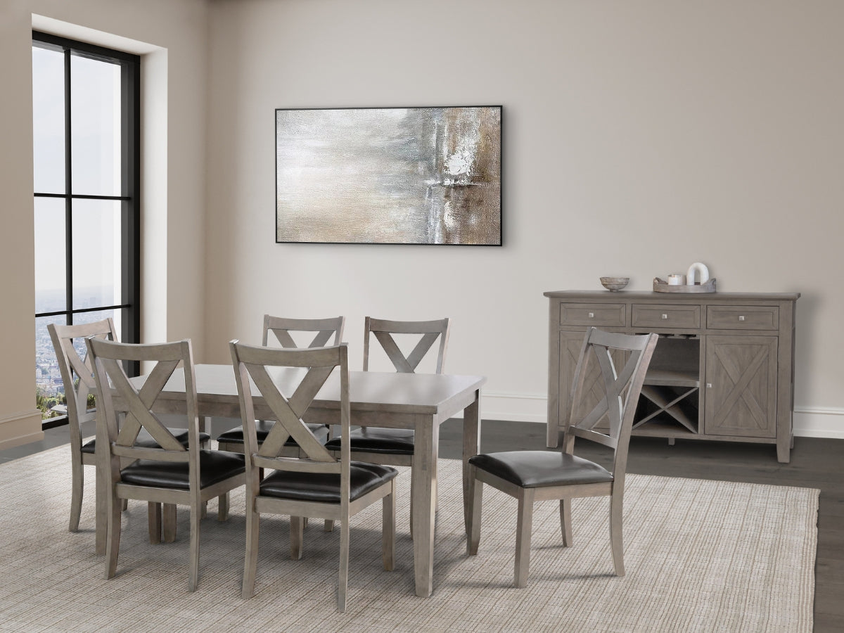 Theodore 8-pc Dining Set with Server - Brown
